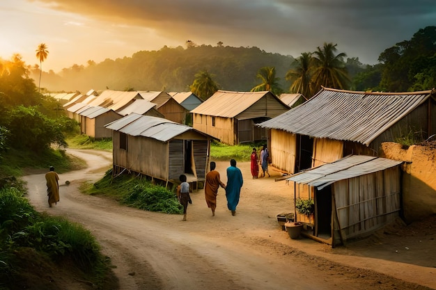 une photographie d'un village