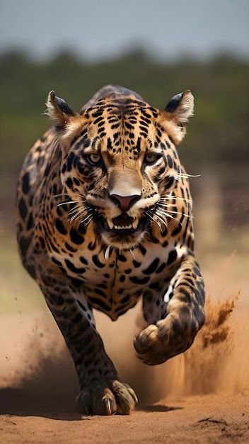 Photo la photographie de vitesse jaguar