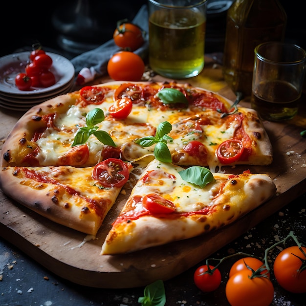 photographier pour un foodblog une délicieuse pizza au fromage