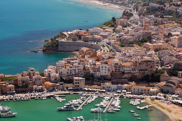 Des photographies aériennes de Castellamare del Golfo en Sicile