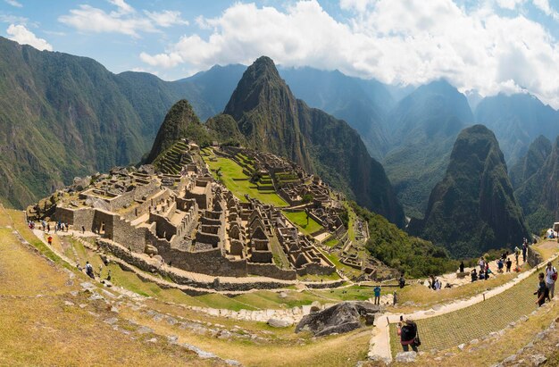 Photographies de la citadelle de Machu Picchu dans les Andes du Pérou