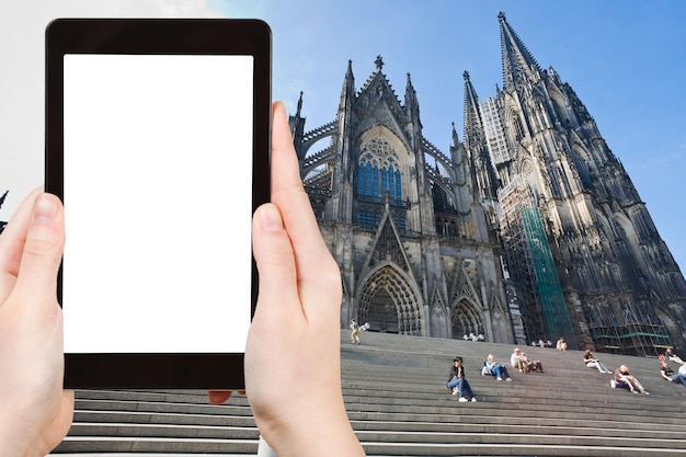 Photographies touristiques de la cathédrale de Cologne Allemagne