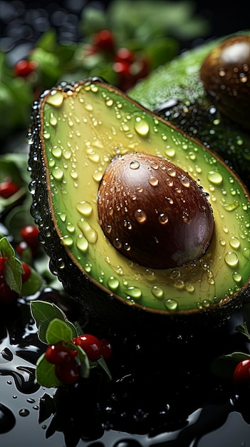 photorealisme avocado frais