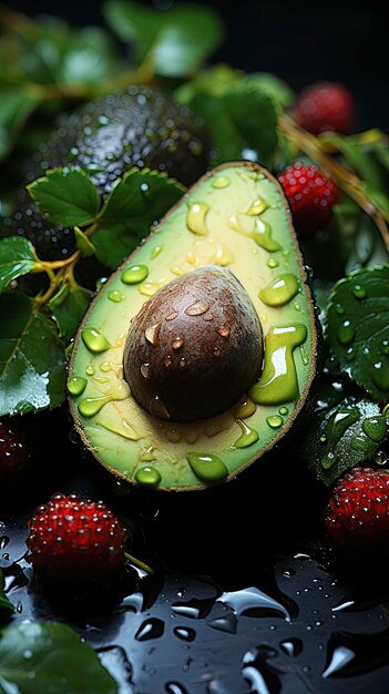 photorealisme avocado frais