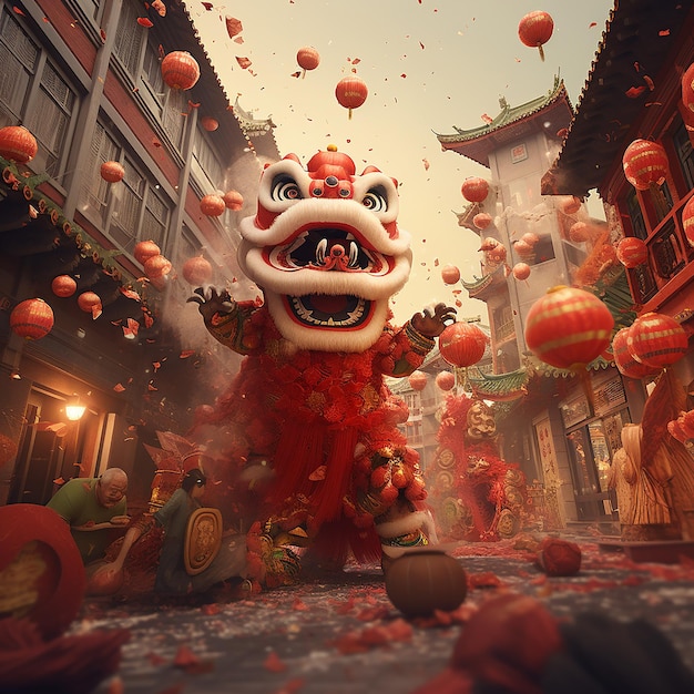 Des photos 3D de la célébration du Nouvel An chinois