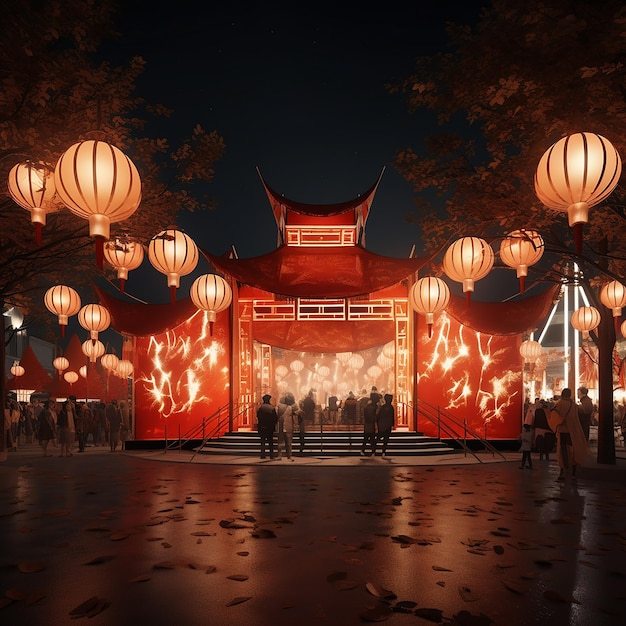 Des photos 3D du festival des lanternes