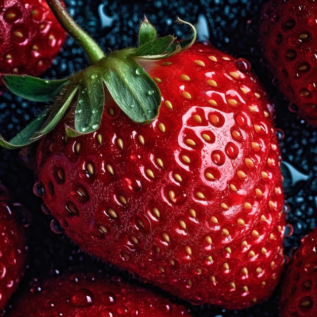 Photos du produit Le fond de fraises fraîches