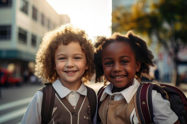 des photos d'enfants qui apprécient leur vie scolaire