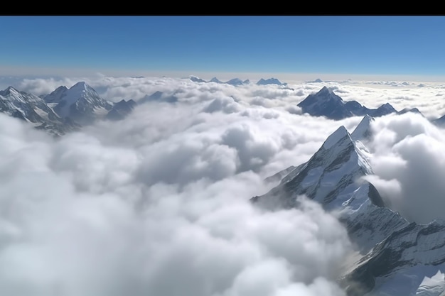 Photos gratuites des sommets et des nuages d'hiver