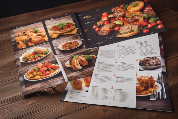 Photo photos de menu de restaurant de nourriture de restaurant pour le menu
