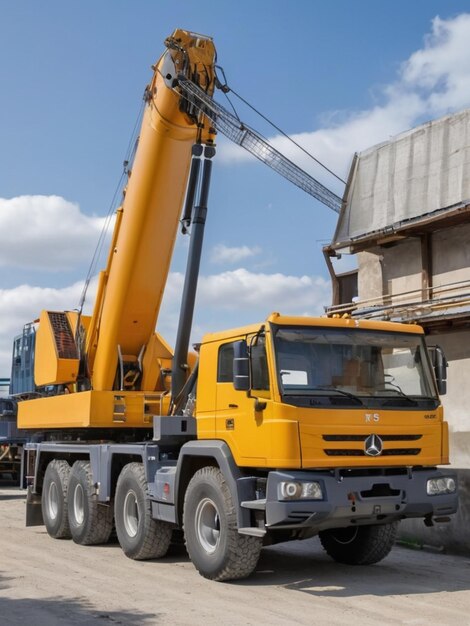 Des photos réalistes de grues lourdes