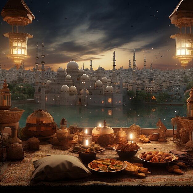 Des photos rendues en 3D du ramadan