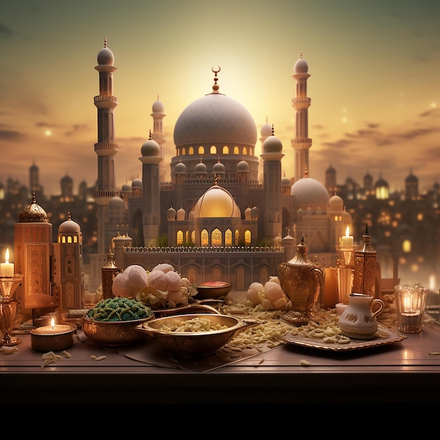 Des photos rendues en 3D du ramadan