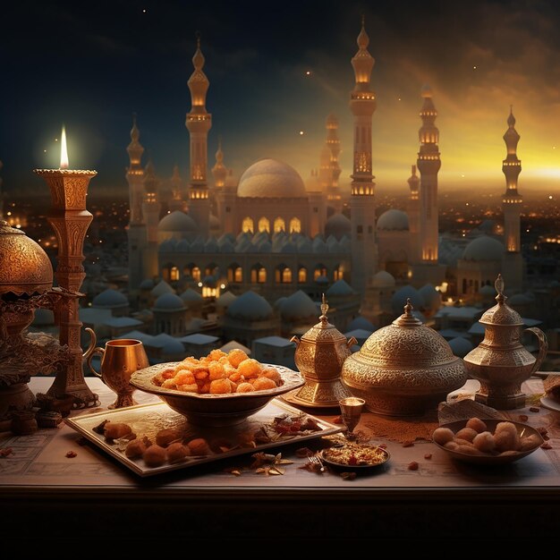 Des photos rendues en 3D du ramadan