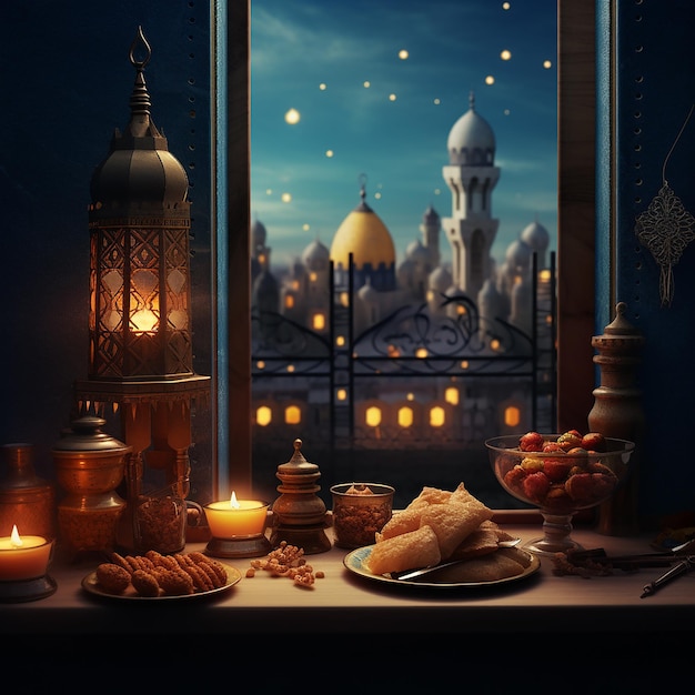 Des photos rendues en 3D du ramadan