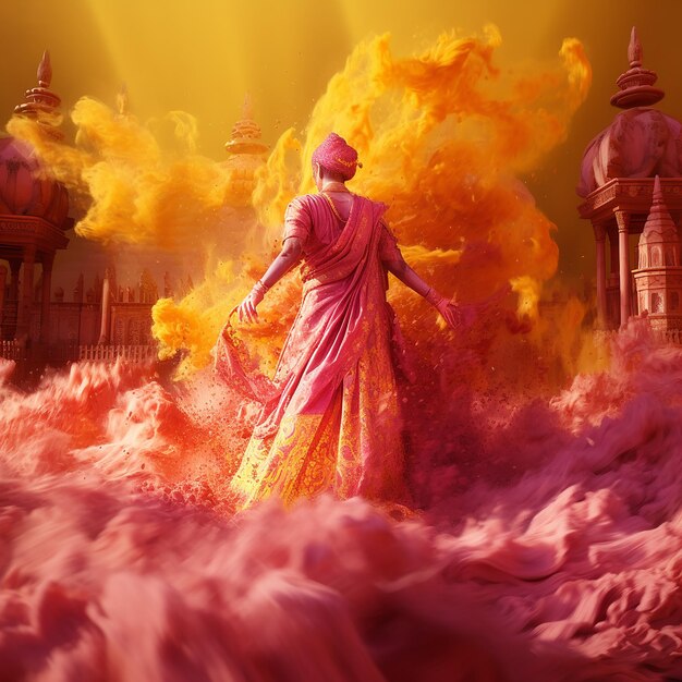 Photo des photos rendues en 3d de holi