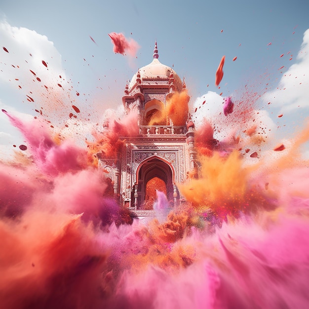 Photo des photos rendues en 3d de holi