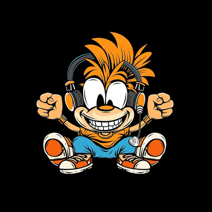 Photo des photos rendues d'illustrer un joli dessin animé à thème t-shirt