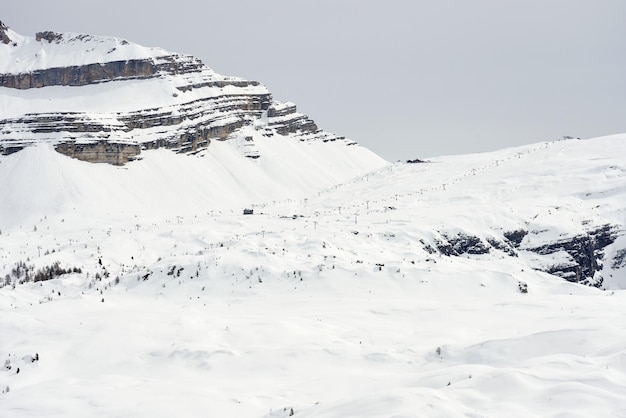 Photo des photos des routes de neige de madona di campiglio