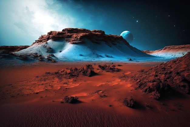 Photos de la surface de Mars L'environnement de Mars est rougeâtre