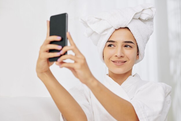 Phototgraphing femme en robe de bain