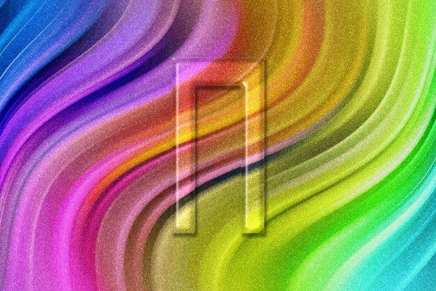 Pi signe Pi lettre alphabet grec symbole arc-en-ciel paillettes fond