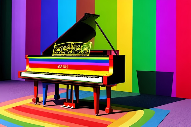 Le piano arc-en-ciel