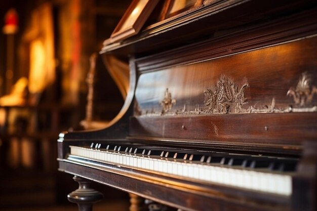 un piano avec un piano sur le dessus