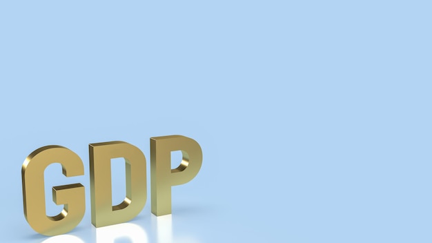 Pib d'or pour le rendu 3d du concept d'entreprise