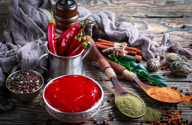 Épices et condiments pour la nourriture