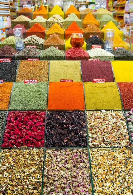 Épices et thés de Spice Bazzar Istanbul