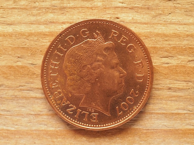Pièce de 2 pence au verso de la monnaie du Royaume-Uni