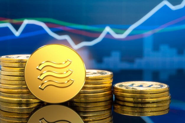 Pièce de crypto-monnaie Balance dans l'économie de l'argent numérique