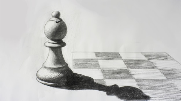 Pièce d'échecs sur un échiquier