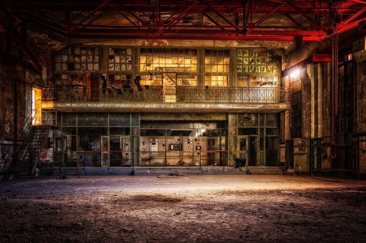 Photo une pièce avec un grand bar et un panneau disant le bar