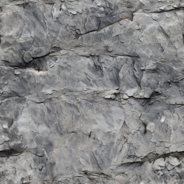 Pièce de granit gris modèle sans couture fond de calcaire vieillissement de la roche rugueuse texture du matériau vue supérieure illustration générative d'IA