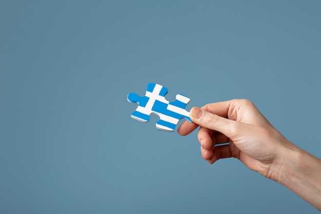 Pièce de puzzle du drapeau de la Grèce