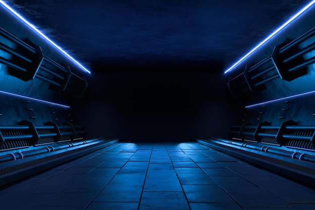 Pièce sombre, fond vide, chambre noire