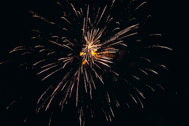 Pièces enflammées d'un spectacle de feu