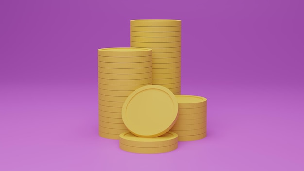 Pièces de monnaie illustration 3D