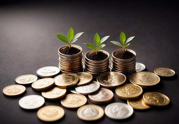 Les pièces poussent, l'argent est économisé, les plantes poussent et les investissements sont rentables.