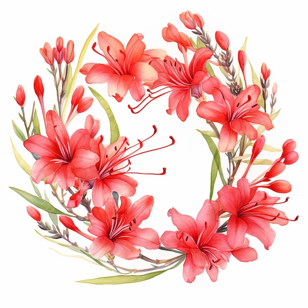 Les pièces de Watsonia à l'aquarelle Clipart