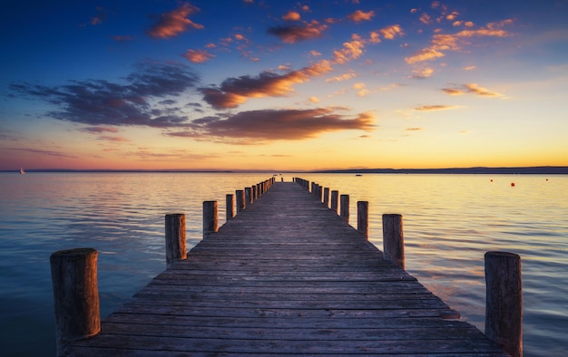 Photo pier en bois en autriche