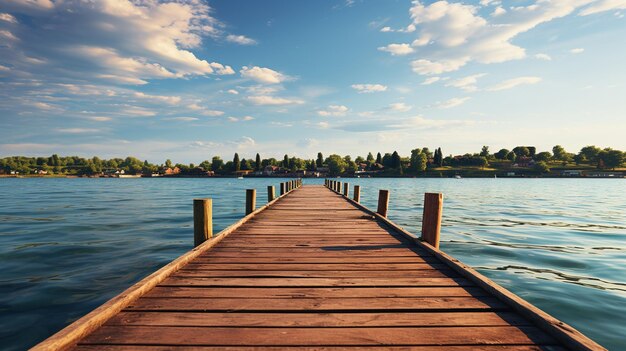 Pier en bois génératif Ai