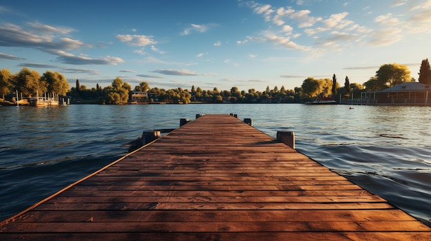 Pier en bois génératif Ai