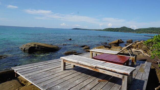 Photo pier sur la mer