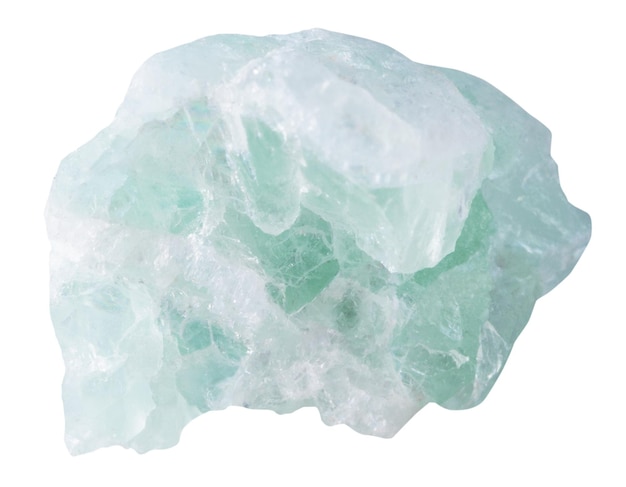 Pierre minérale de spath fluor fluorite isolée