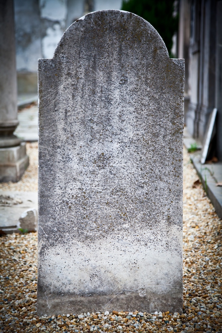 Photo pierre tombale dans le cimetière italien avec espace de copie