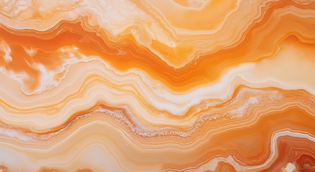 Pierres d'agate volcanique naturelle AI générative gros plan écrasement d'abricot orange clair et texture dorée