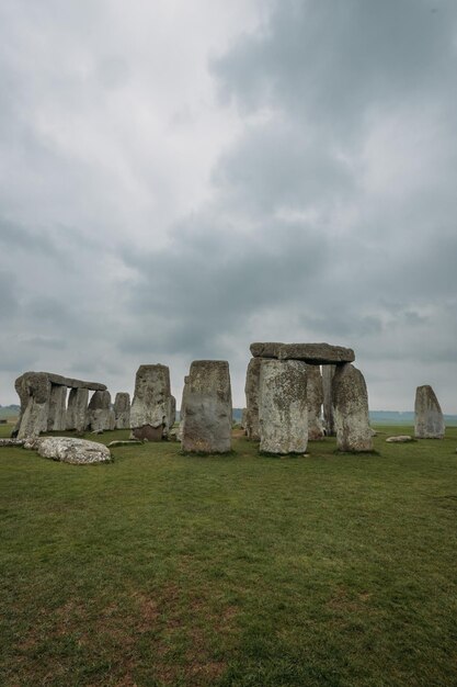 Pierres anciennes au site du patrimoine mondial de l'UNESCO à Stonehenge Wiltshire UK